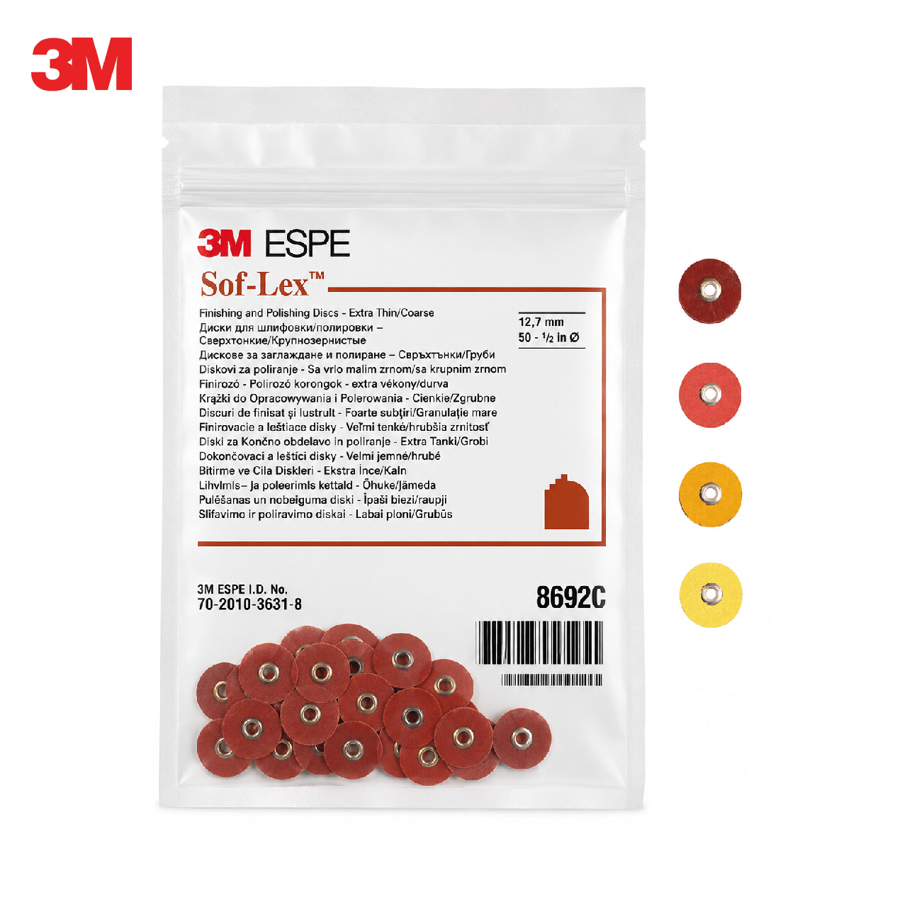 3M Sof-Lex Extra İnce Pop-on Disk Yedeği 50’li – 9,5 mm / 12,7 mm Bitirme ve Polisaj Diskleri