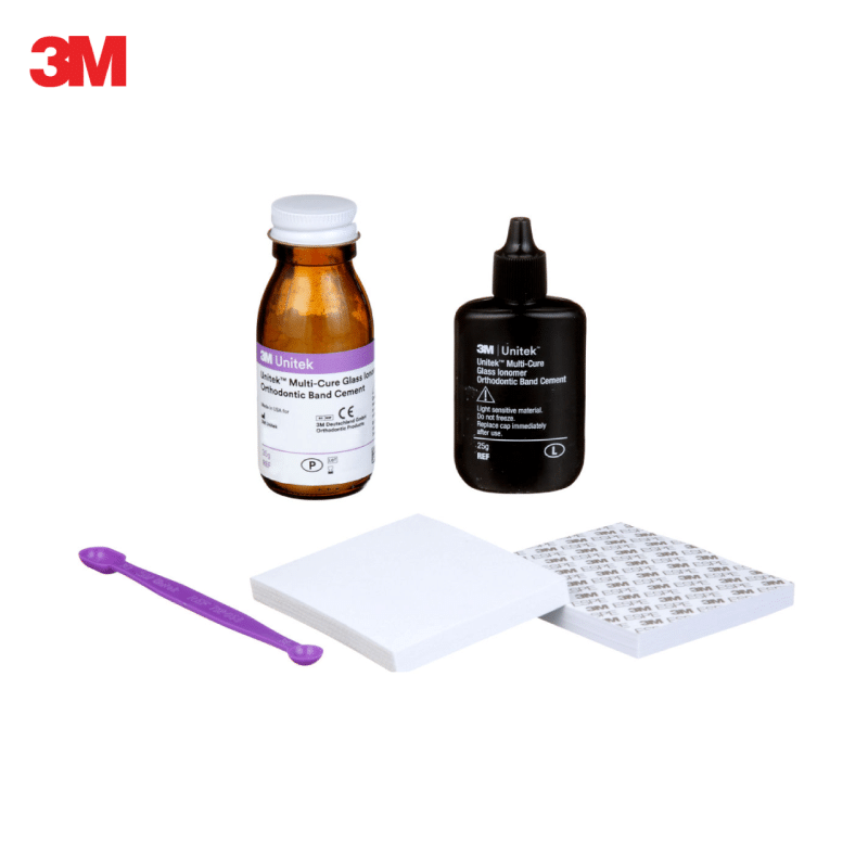 3M Unitek Multi-Cure Glass Ionomer Band Cement – Ortodontik Band Simanı Set / Toz / Likit