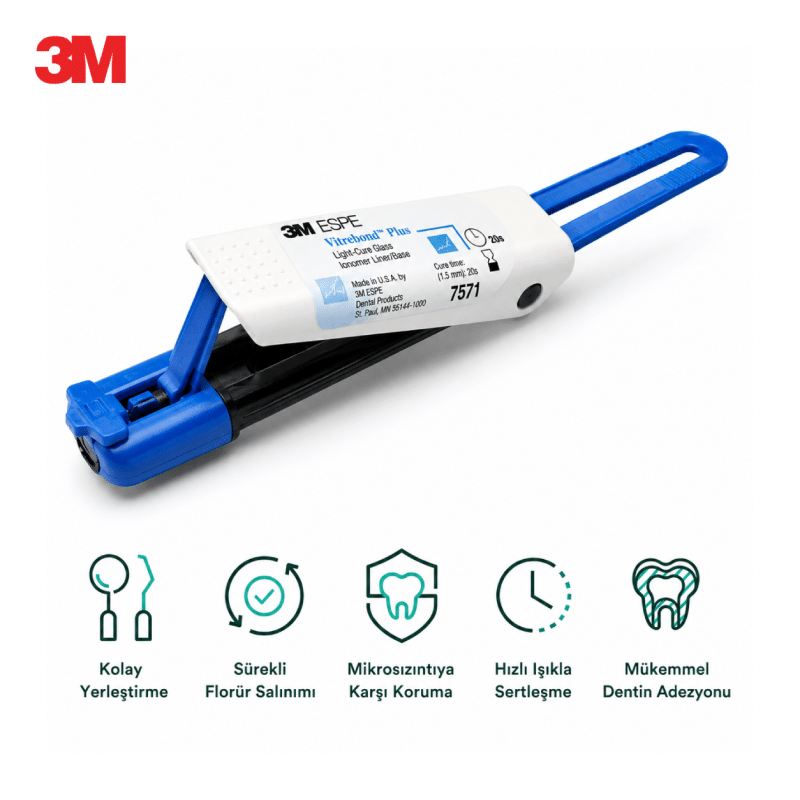 3M ESPE Vitrebond Plus Işıkla Sertleşen Cam İyonomer