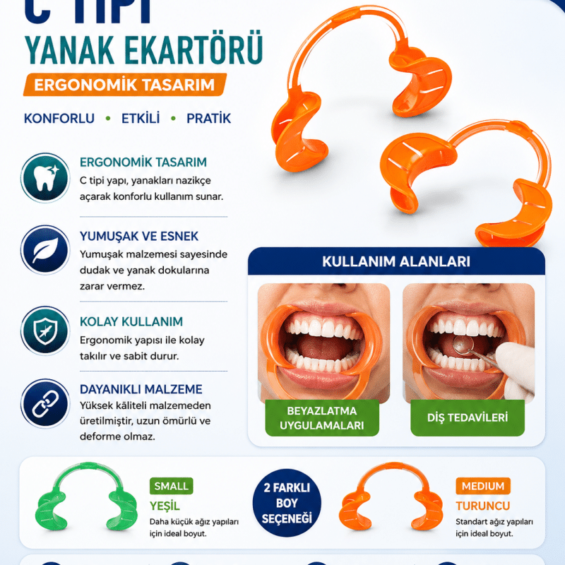 C Tipi Yanak Ekartörü – Ergonomik