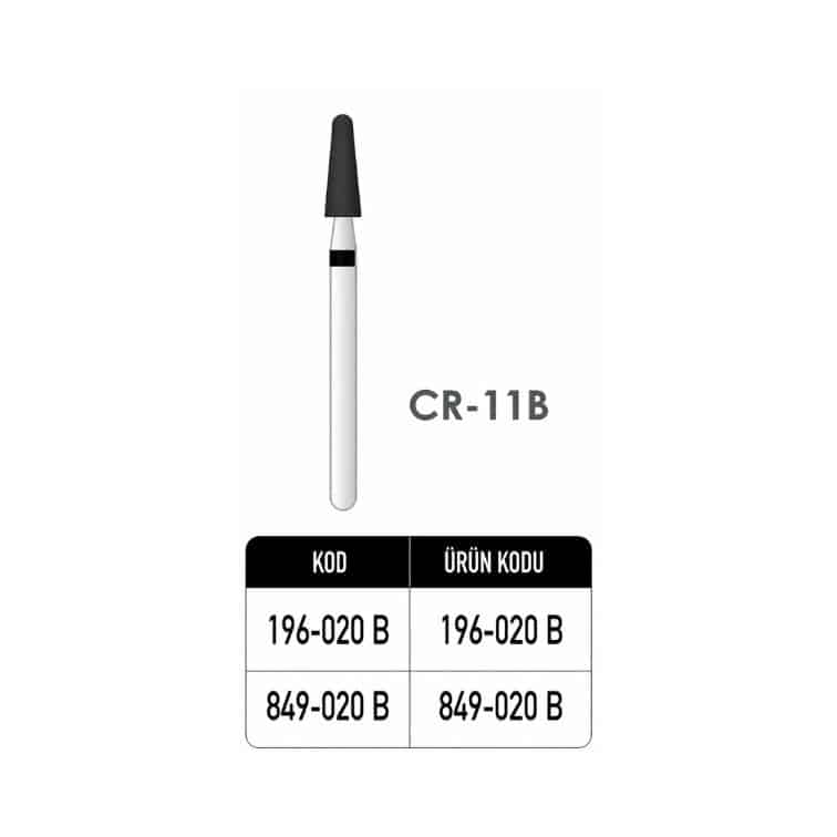 CR-11B Elmas Frez / Seramik Frez (Siyah Bantlı)
