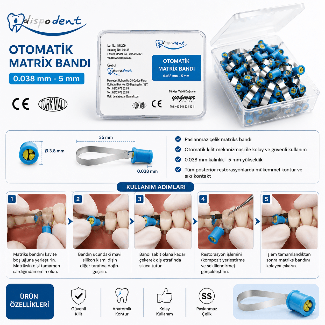 Dispodent Otomatik Matrix Bandı - Görsel 3