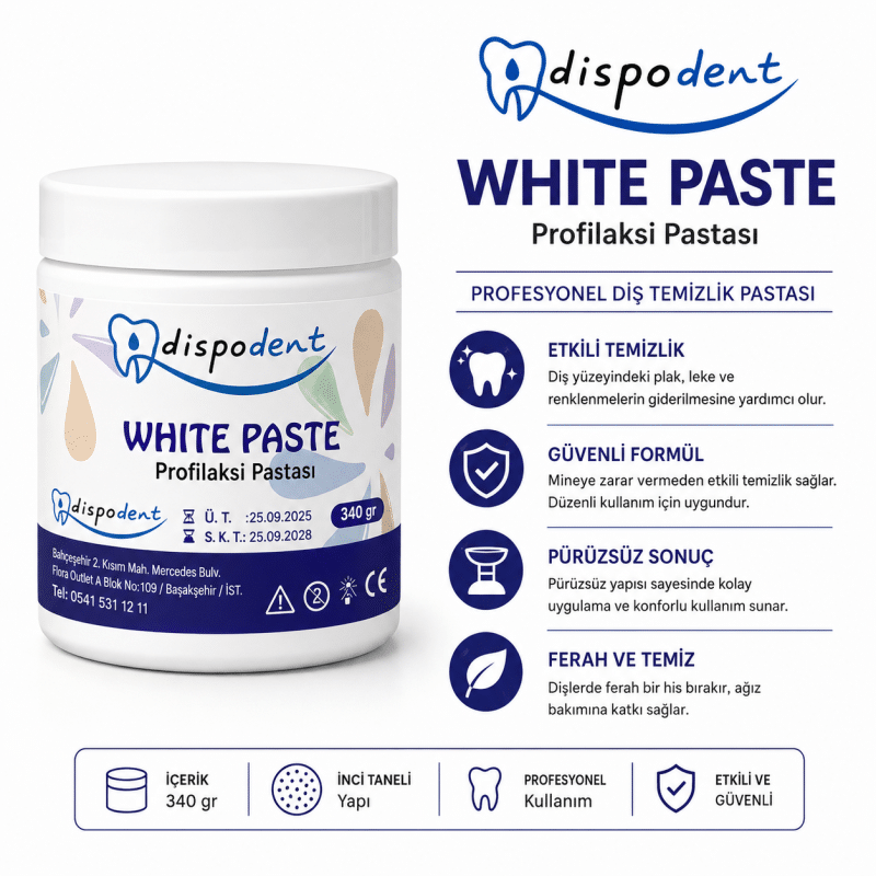 Dispodent White Paste Profilaksi Pastası 340 gr
