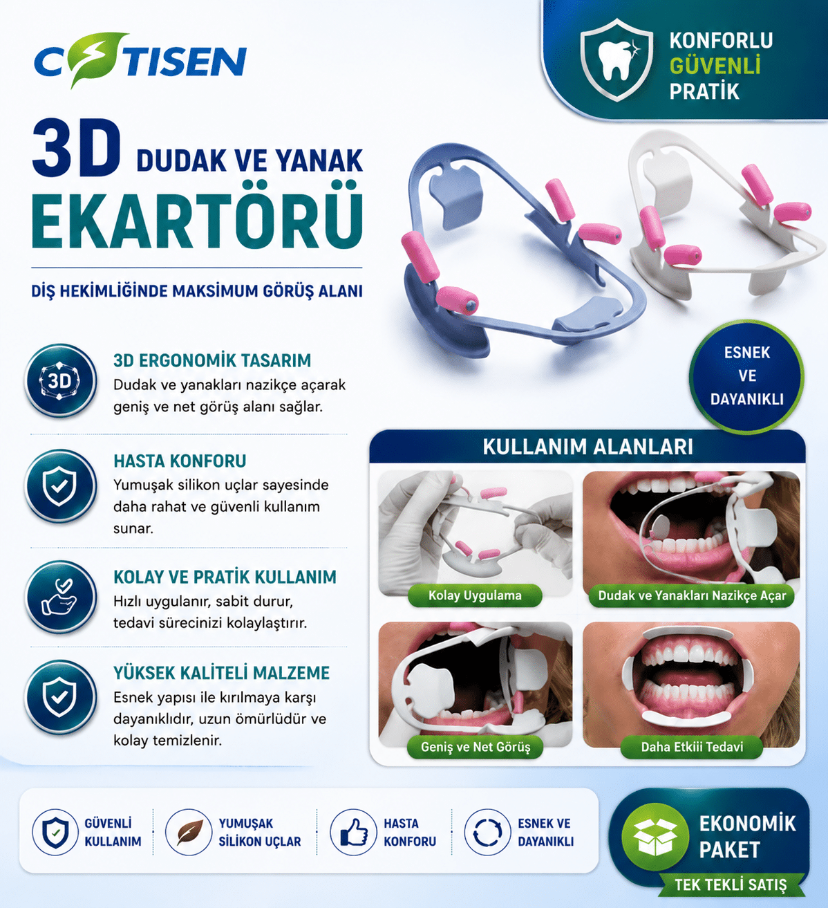 3D Dudak ve Yanak Ekartörü