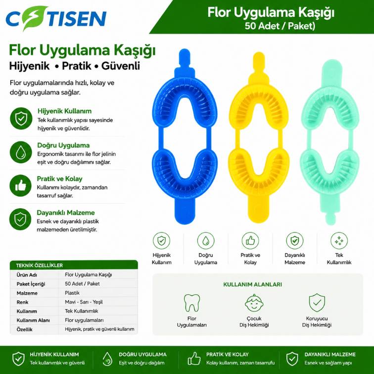Cotisen Flor Uygulama Kaşığı - 50 Adet