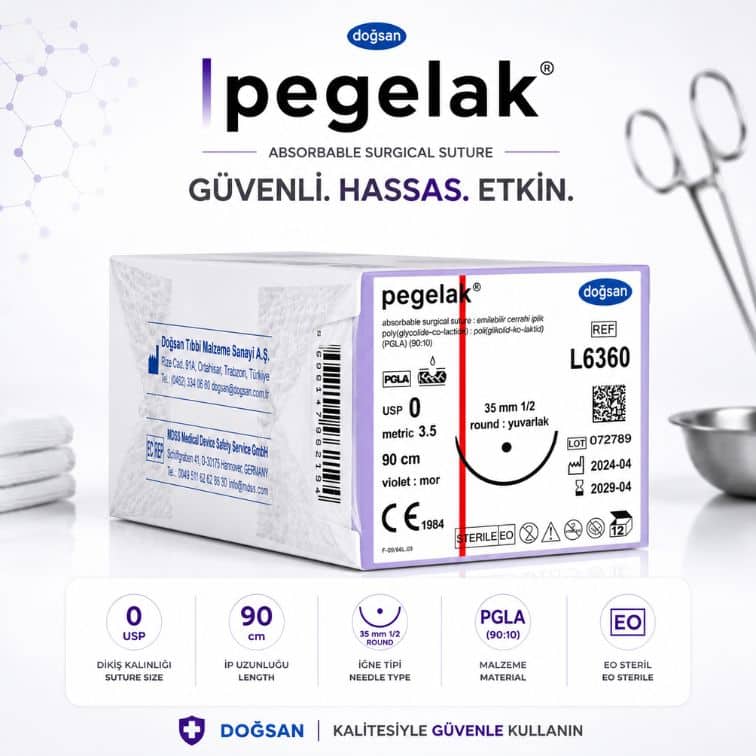 DOĞSAN Pegelak® Emilebilir Cerrahi Sütür | REF: L6360