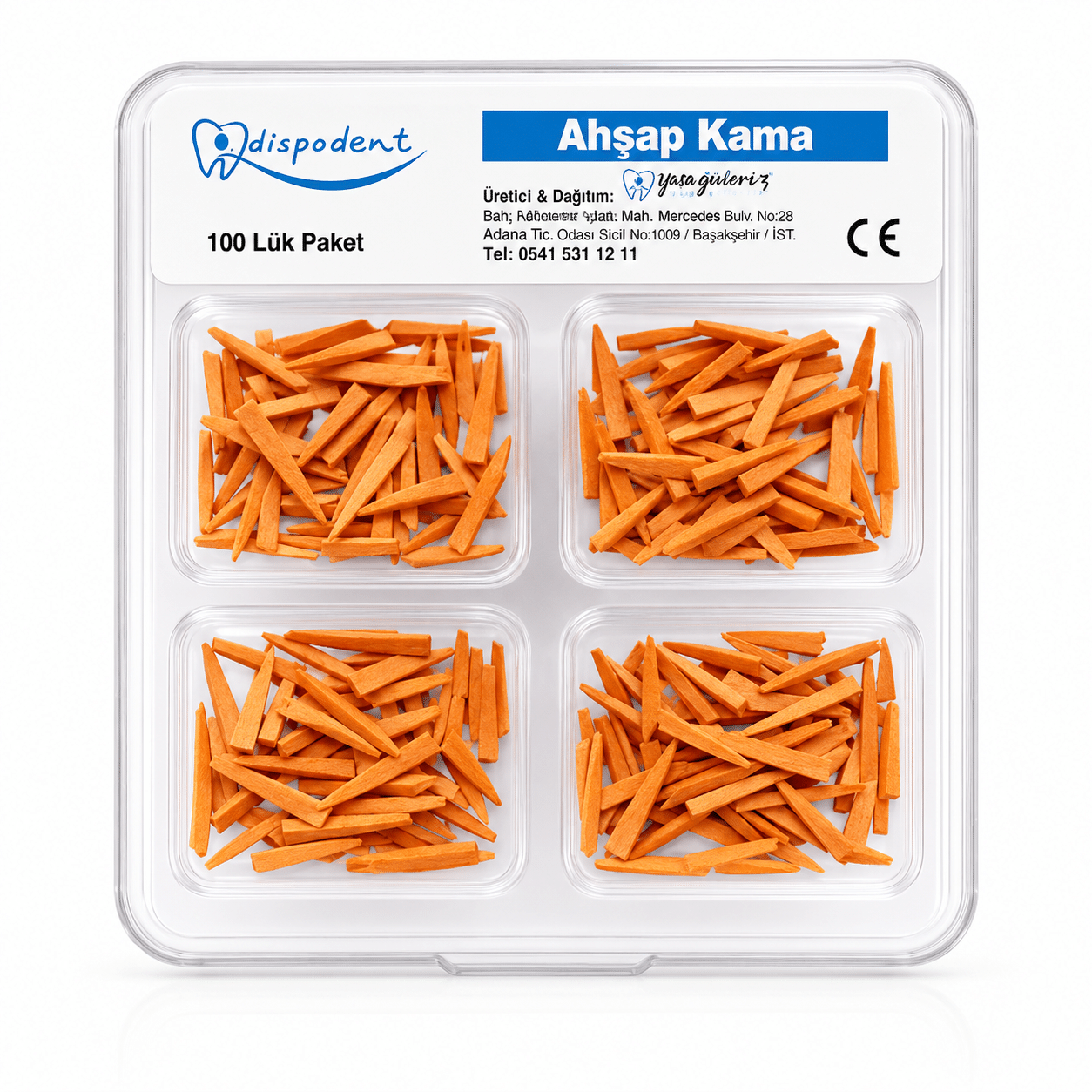 Dispodent Ahşap Kama 100’lük Paket