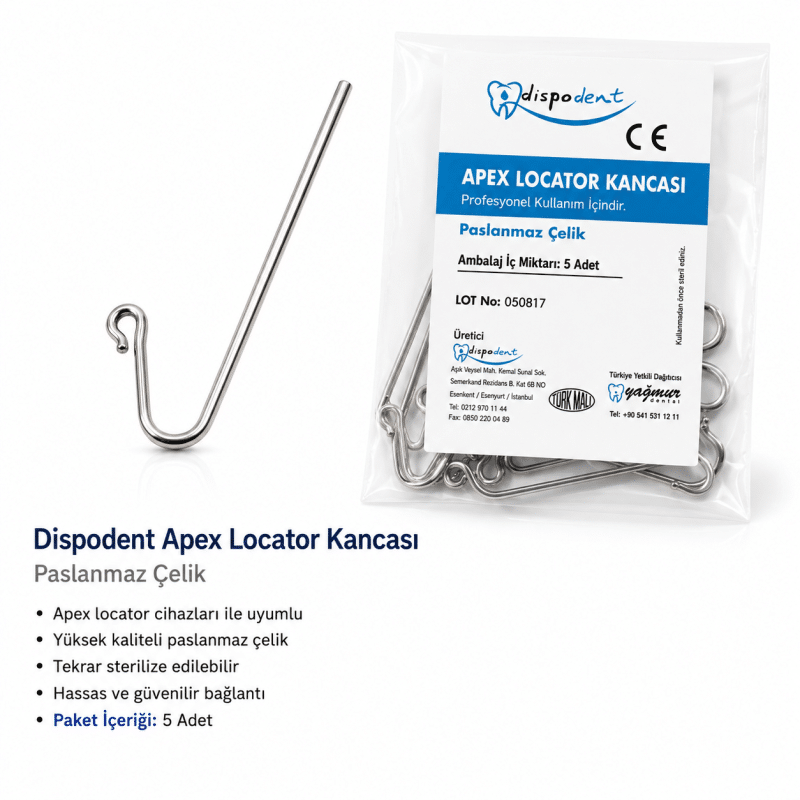 Dispodent Apex Locator Kancası ( 5 ADET )