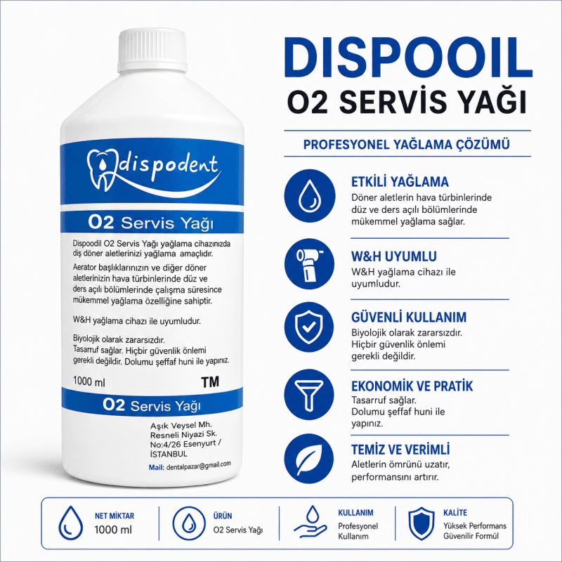 Dispodent Dispooil O2 Servis Yağı 1000 ml