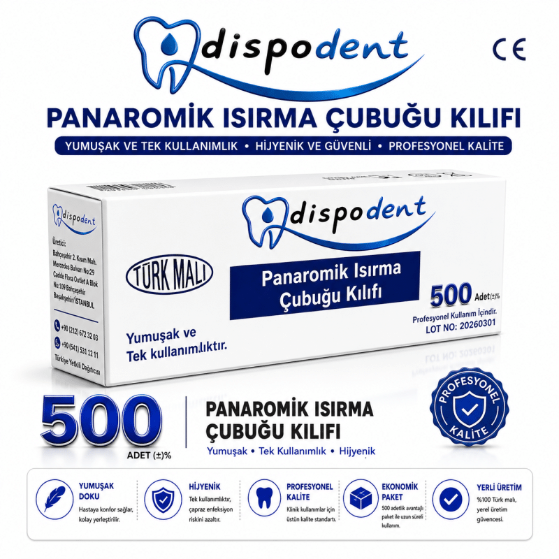 Dispodent Panoramik Isırma Çubuğu Kılıfı – 500 Adet