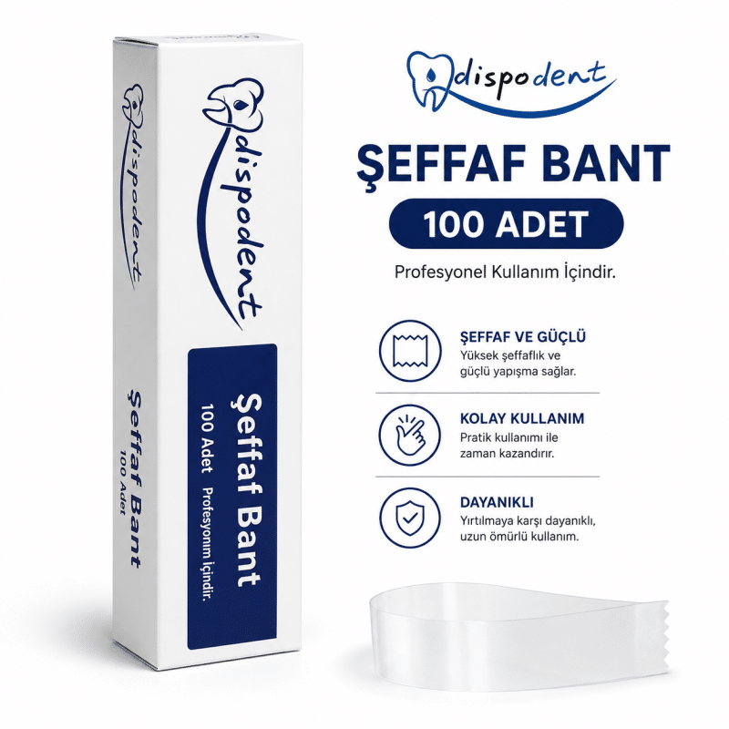 Dispodent Şeffaf Bant (100 Adet)