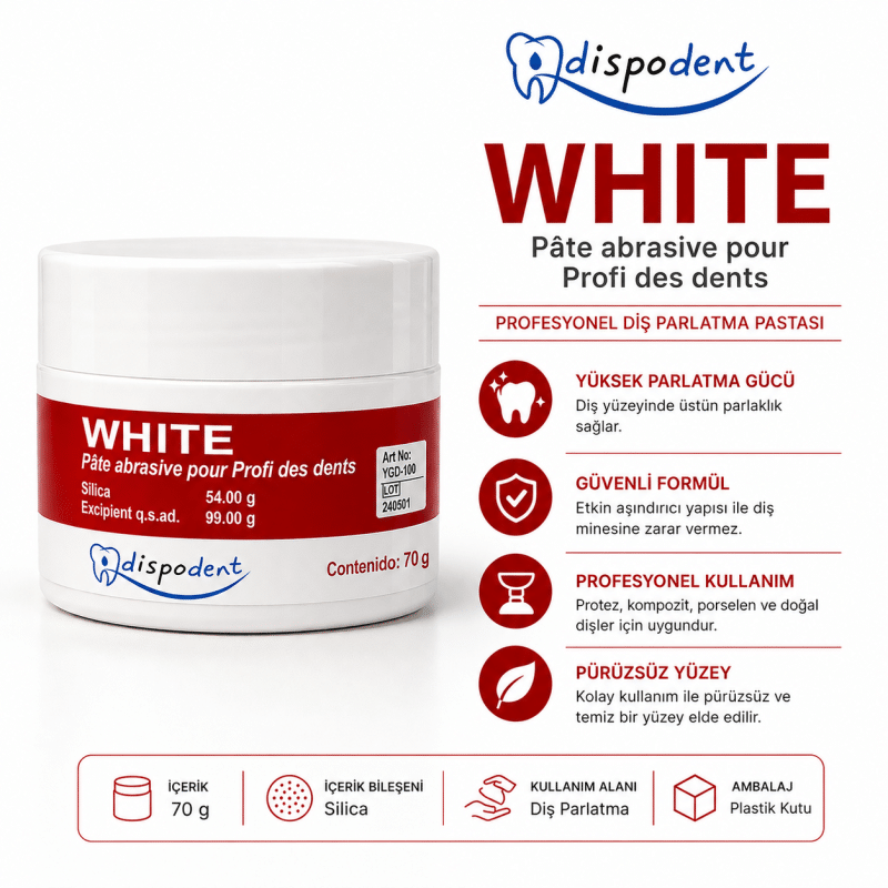 Dispodent White Diş Parlatma Pastası 70 g