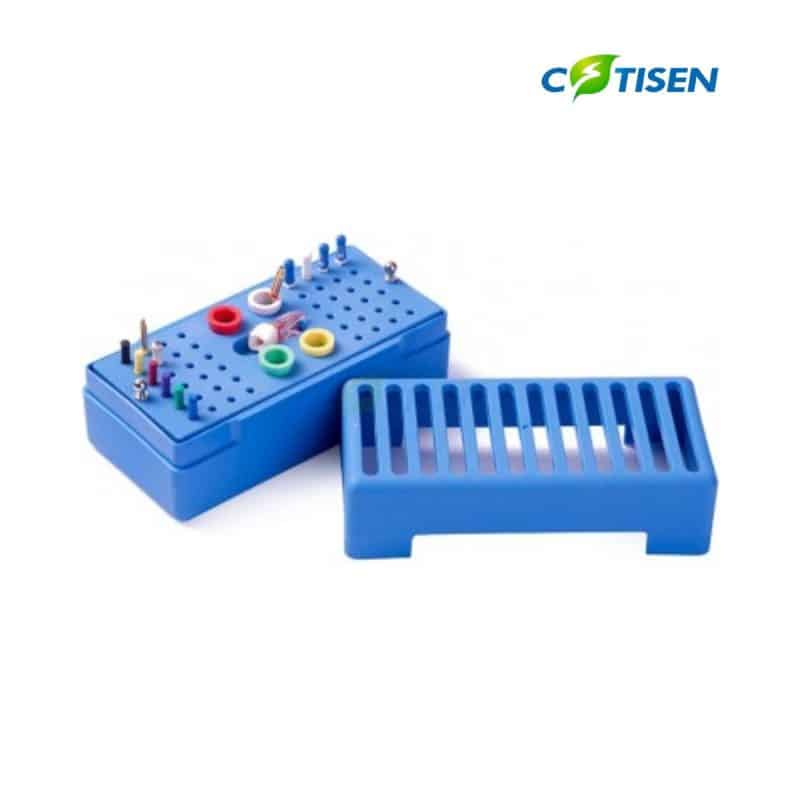 Endobox - Poly Carbon Mavi (Frez, Eğe için, 48 delikli, 4 Hazneli)