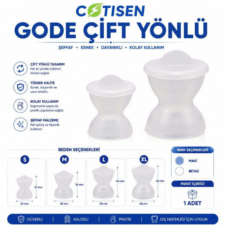 Gode Çift Yönlü ( Şeffaf ) 1 ADET