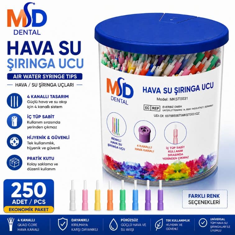 MD Hava Su Şırınga Ucu (250 ADET)