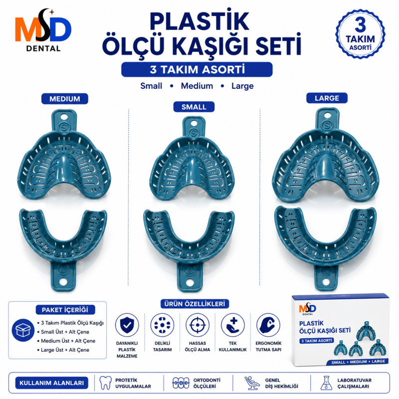 MD Plastik Ölçü Kaşığı Asorti Seti (3 Takım)