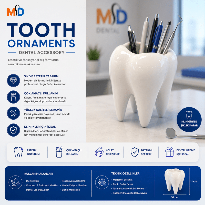 MD Tooth Ornaments – Seramik Diş Kalemlik