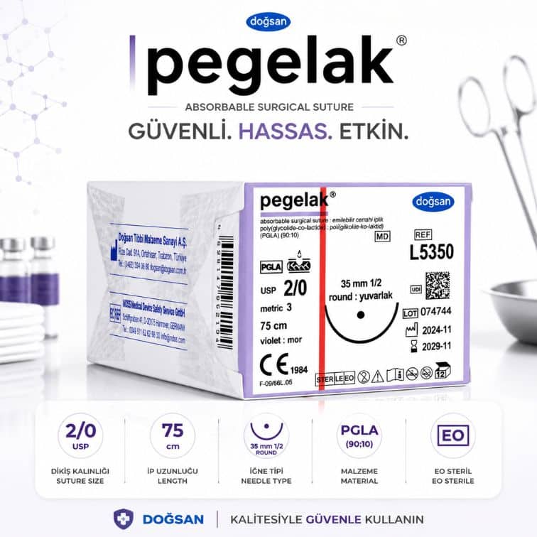 🏷️ DOĞSAN Pegelak® Cerrahi Sütür | REF: L5350