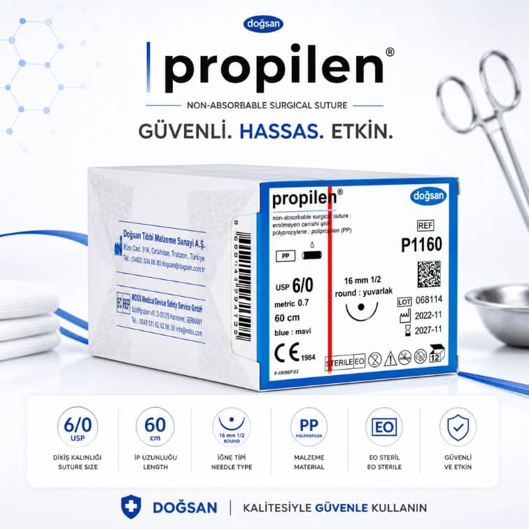 DOĞSAN Propilen® Non-Absorbable Cerrahi Sütür | REF: P1160