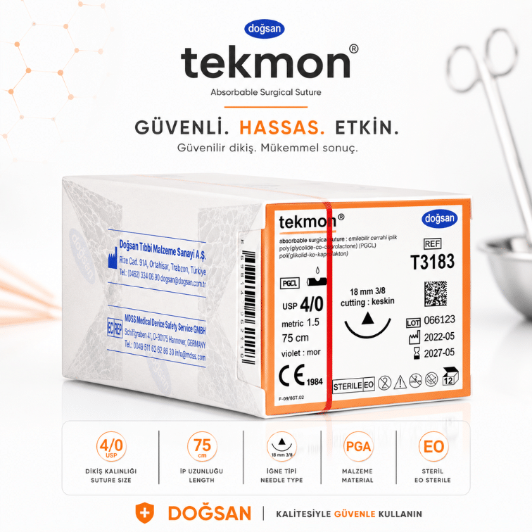 DOĞSAN Tekmon® Emilebilir Cerrahi Sütür REF: T3183
