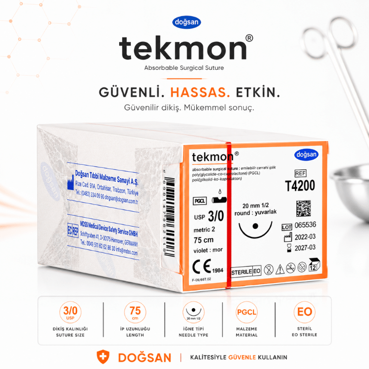 DOĞSAN Tekmon® Emilebilir Cerrahi Sütür REF: T4200