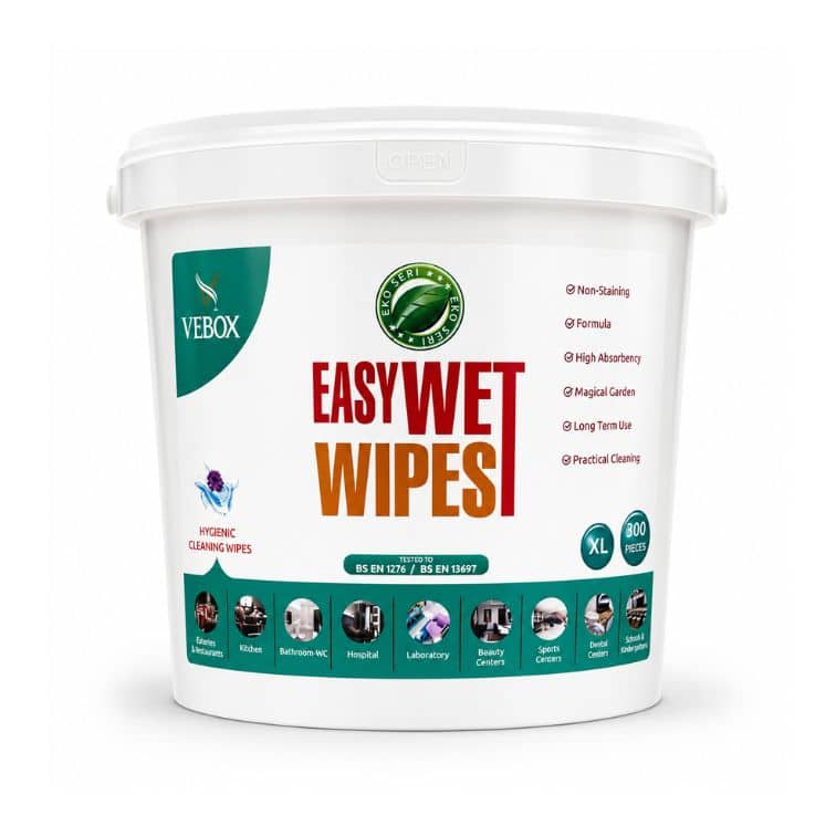VEBOX EasyWet Wipes XL 300 Yaprak Islak Temizlik Mendili