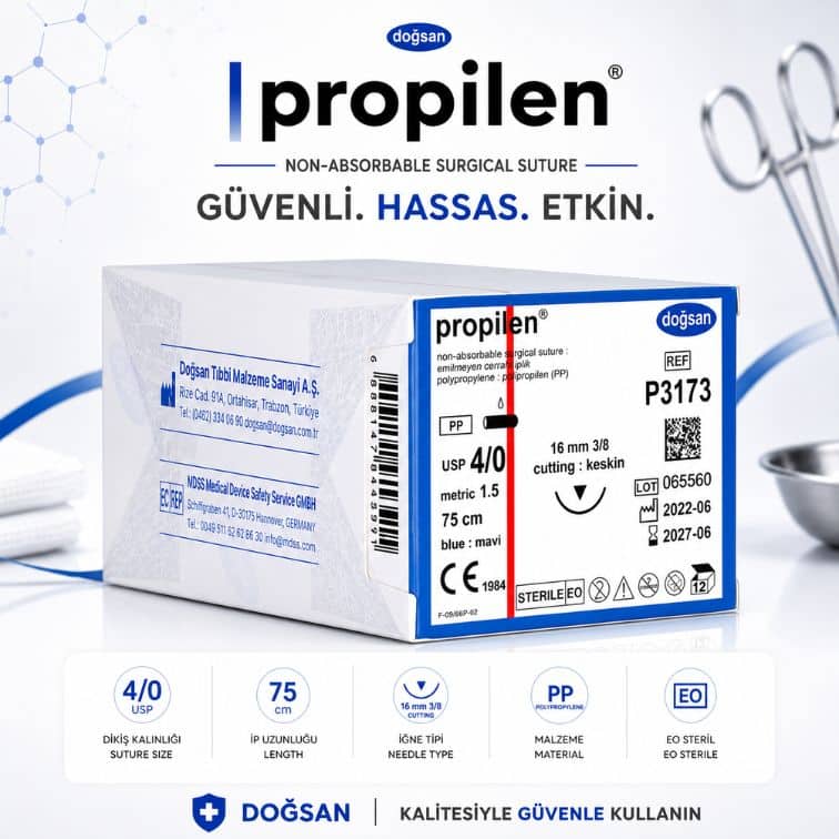 DOĞSAN Propilen® Non-Absorbable Cerrahi Sütür | REF: P3173