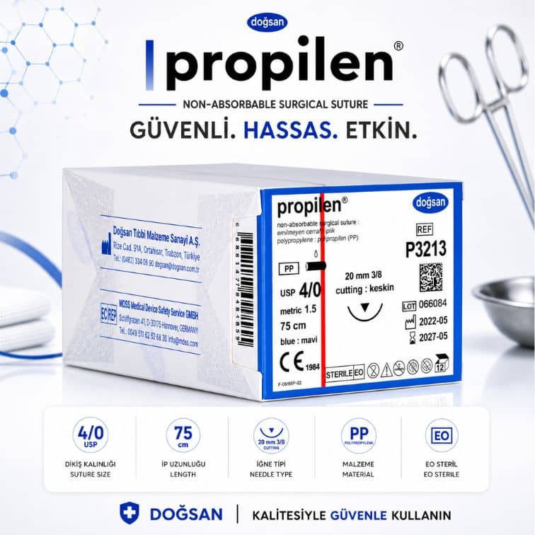DOĞSAN Propilen® Non-Absorbable Cerrahi Sütür | REF: P3213