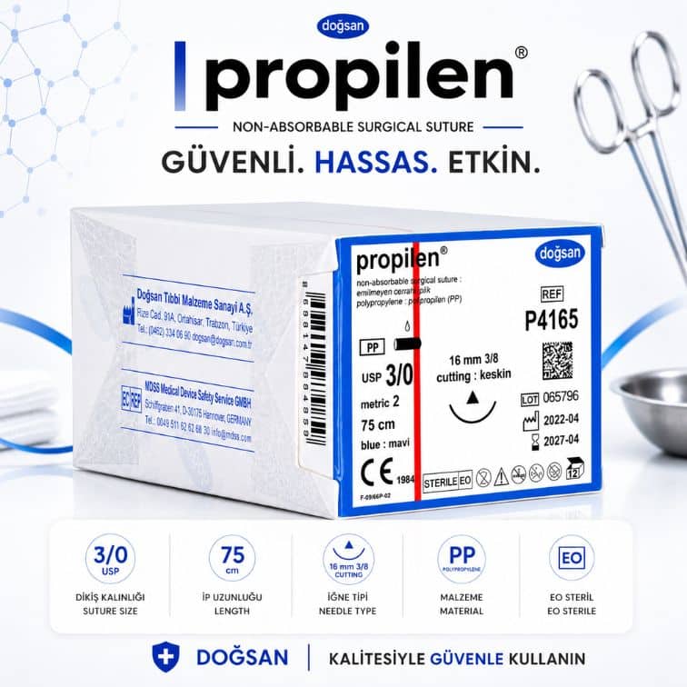 DOĞSAN Propilen® Non-Absorbable Cerrahi Sütür | REF: P4165