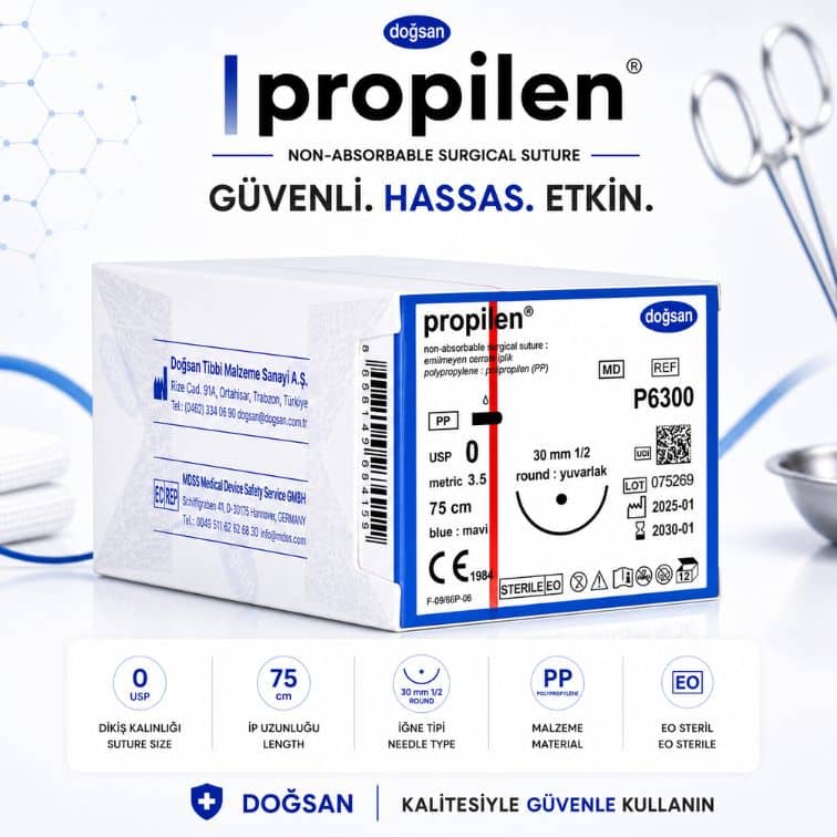 DOĞSAN Propilen® Non-Absorbable Cerrahi Sütür | REF: P6300