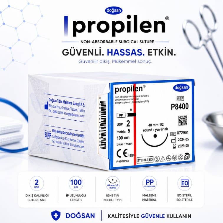 DOĞSAN Propilen® Non-Absorbable Cerrahi Sütür | REF: P8400