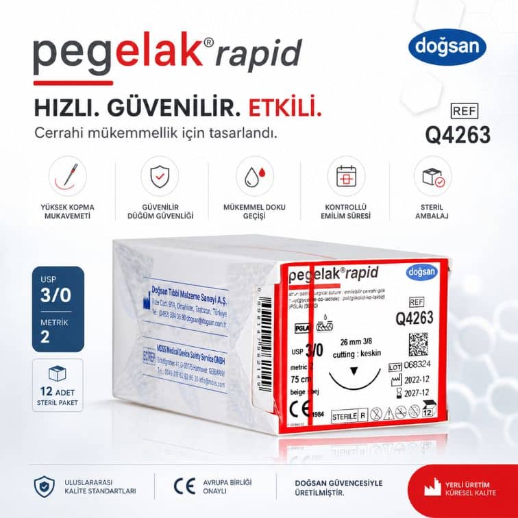 DOĞSAN Pegelak Rapid 3/0 Emilebilir Sütür - Q4263