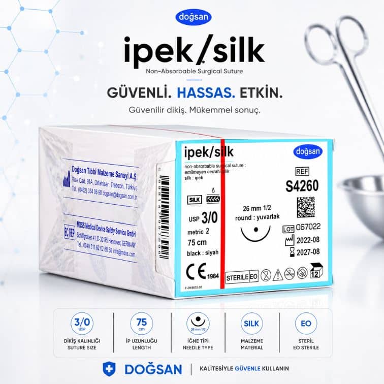 DOĞSAN İpek/Silk Non-Absorbable Cerrahi Sütür REF: S4260