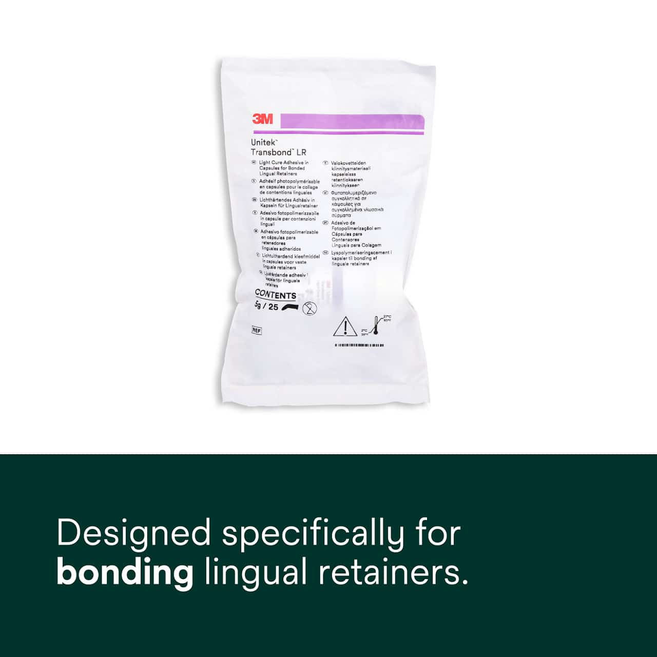 3M Unitek Transbond LR Light Cure Adhesive - Lingual Retainer Adeziv Kapsül 25’li - Görsel 2