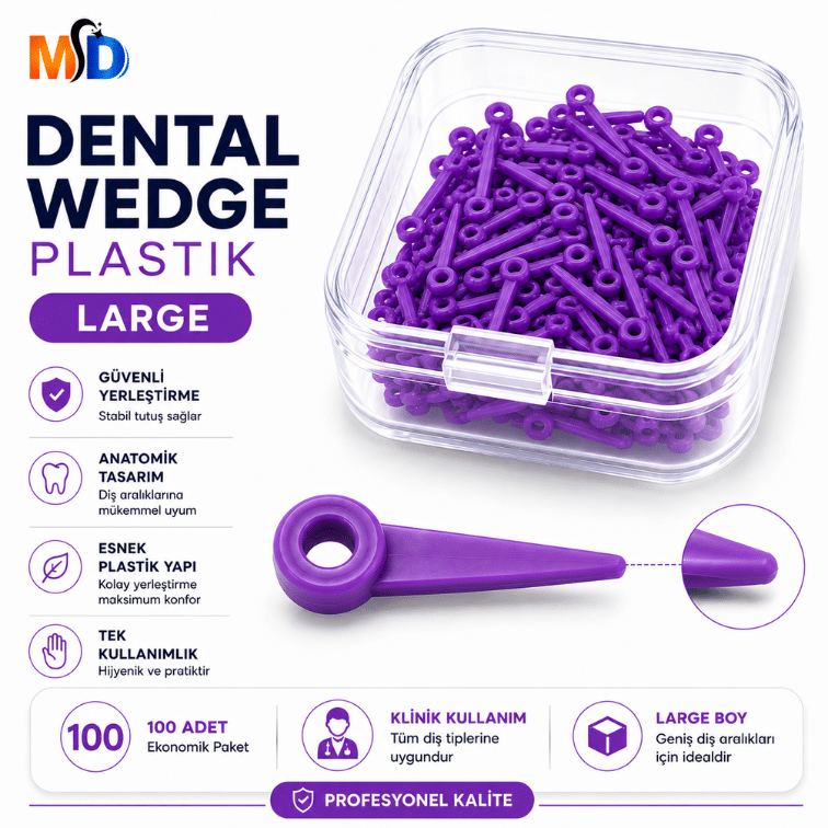 MD Dental Wedge Plastik – 100 Adet - Görsel 4