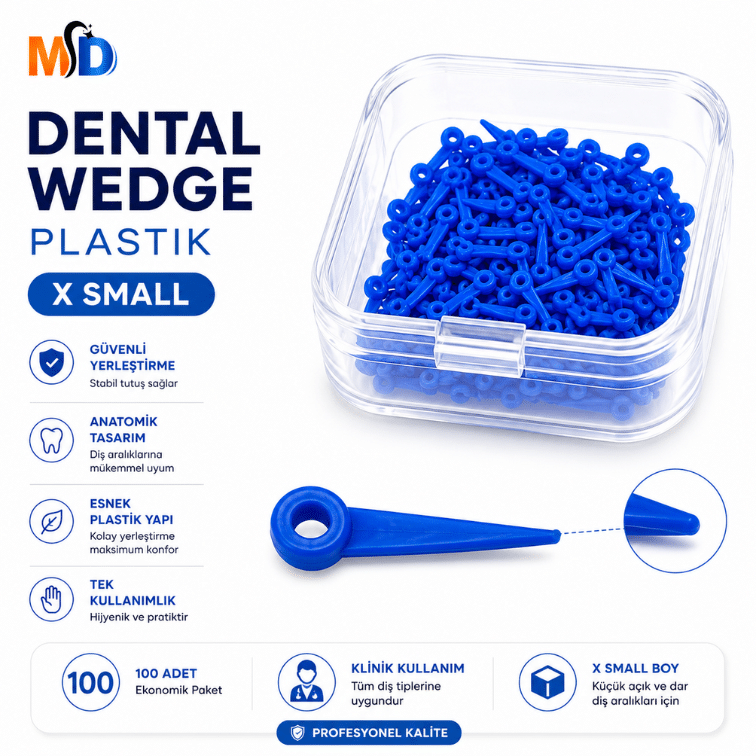 MD Dental Wedge Plastik – 100 Adet - Görsel 2