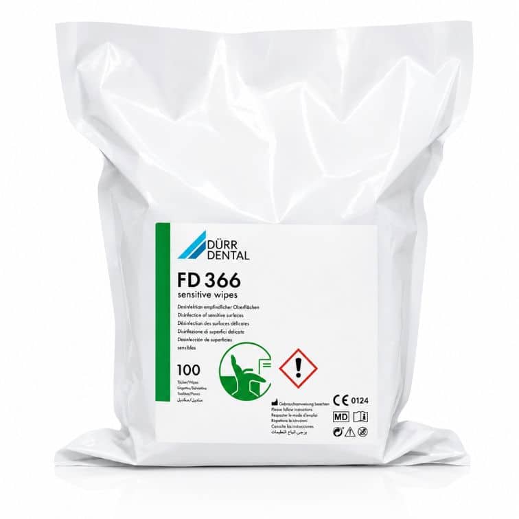 DÜRR DENTAL FD 366 Sensitive Wipes Hassas Yüzey Dezenfektan Mendili Yedek Paket – 100 Adet