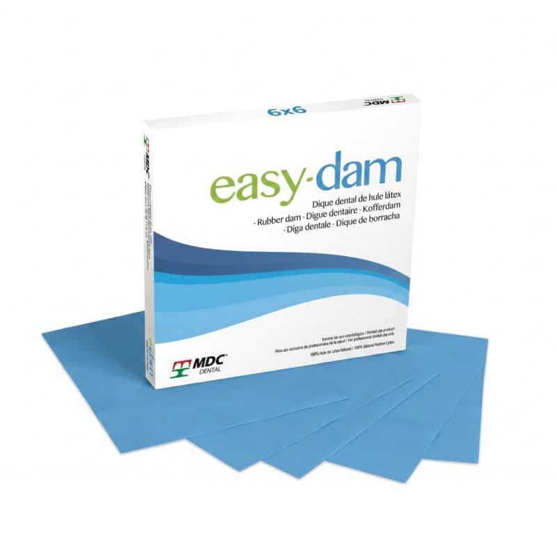 MDC Dental Easy-Dam Rubber Dam lastiği İzolasyon Örtüsü - 6x6 Mavi