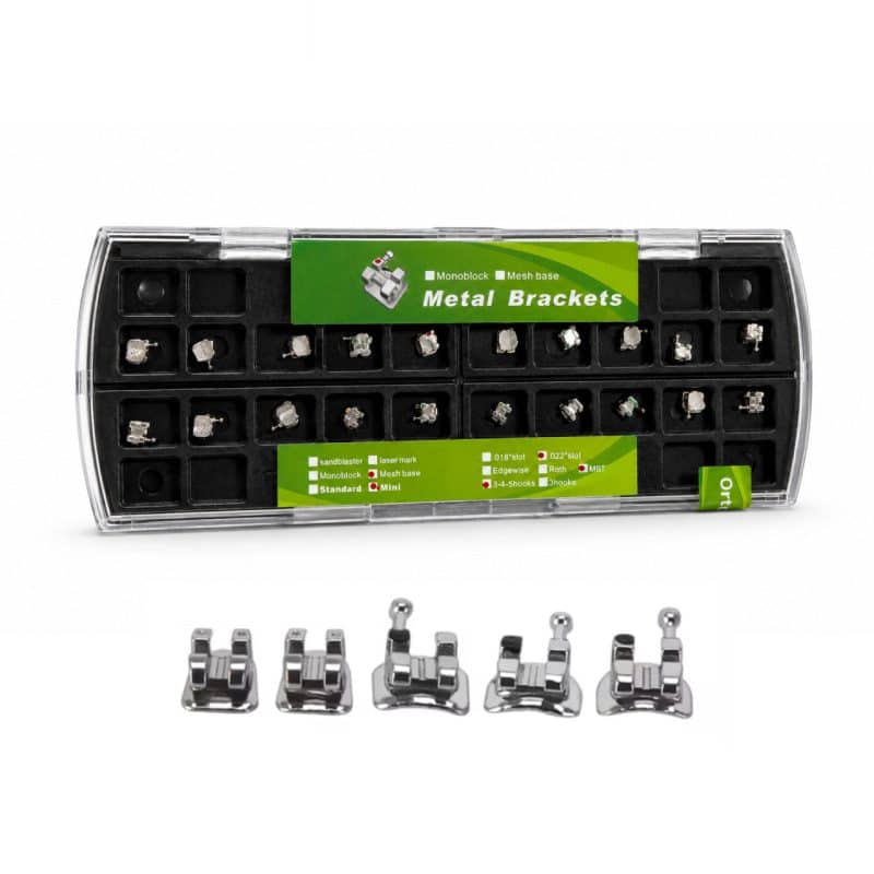 Ortodontik Mesh Tabanlı Mini Metal Braket Seti 0.022 Slot - Roth / MBT
