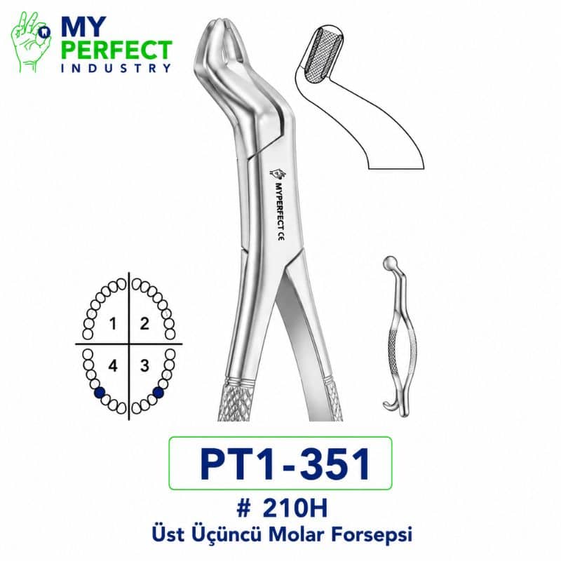 My Perfect Industry PT1-351 #210H Üst Üçüncü Molar Forsepsi My Perfect Industry PT1-351 #210H Üst Üçüncü Molar Forsepsi