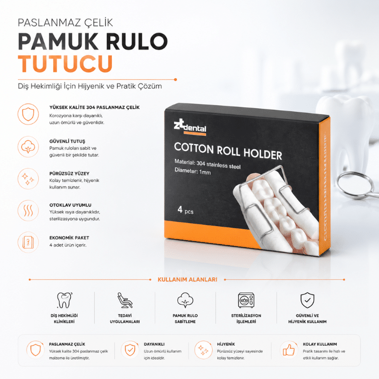 PASLANMAZ ÇELİK PAMUK RULO TUTUCU – 304 Stainless Steel Cotton Roll Holder PASLANMAZ ÇELİK PAMUK RULO TUTUCU – 304 Stainless Steel Cotton Roll Holder