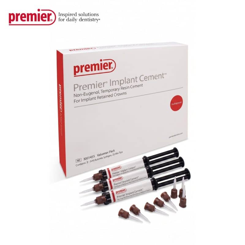 Premier Implant Cement Öjenolsüz Geçici İmplant Simanı Value Pack