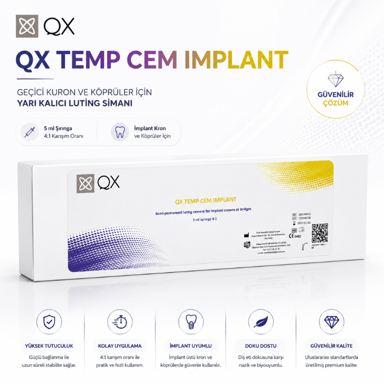 QX TEMP CEM IMPLANT – Geçici İmplant Luting Simanı