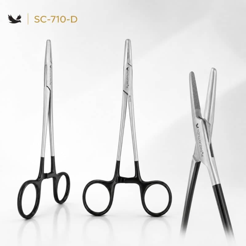 Schwarzes SC-710-D Mayo Hegar Portegü 15 cm (Elmas Kaplamalı)