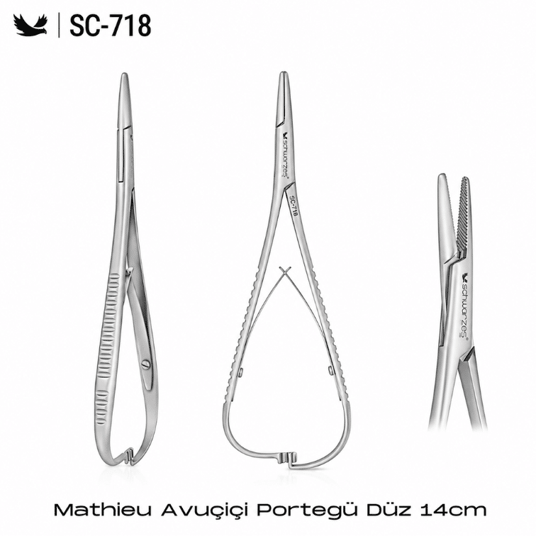 Schwarzes SC-718 Mathieu Avuç İçi Düz Portegü 14 cm