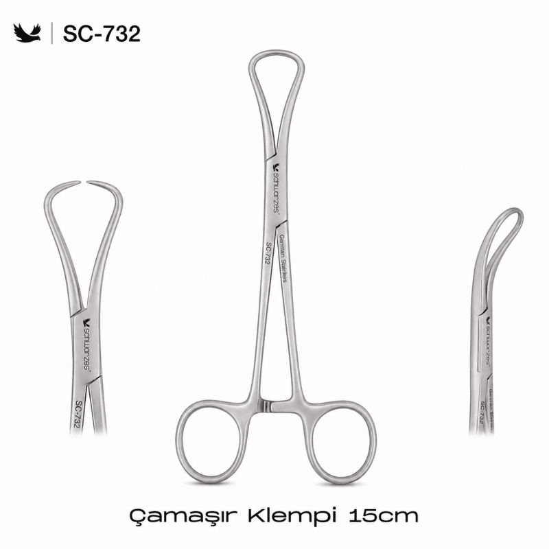 Schwarzes SC-732 Çamaşır Klempi 15 cm