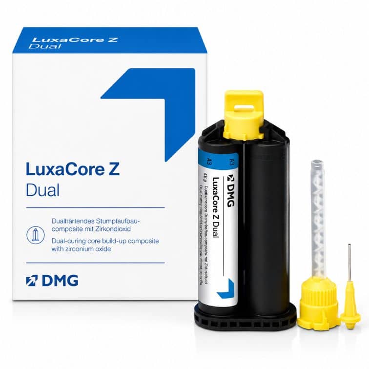 DMG LuxaCore Z-Dual Automix 48 g – Zirkonyum Katkılı Dual-Cure Kor Yapım Materyali