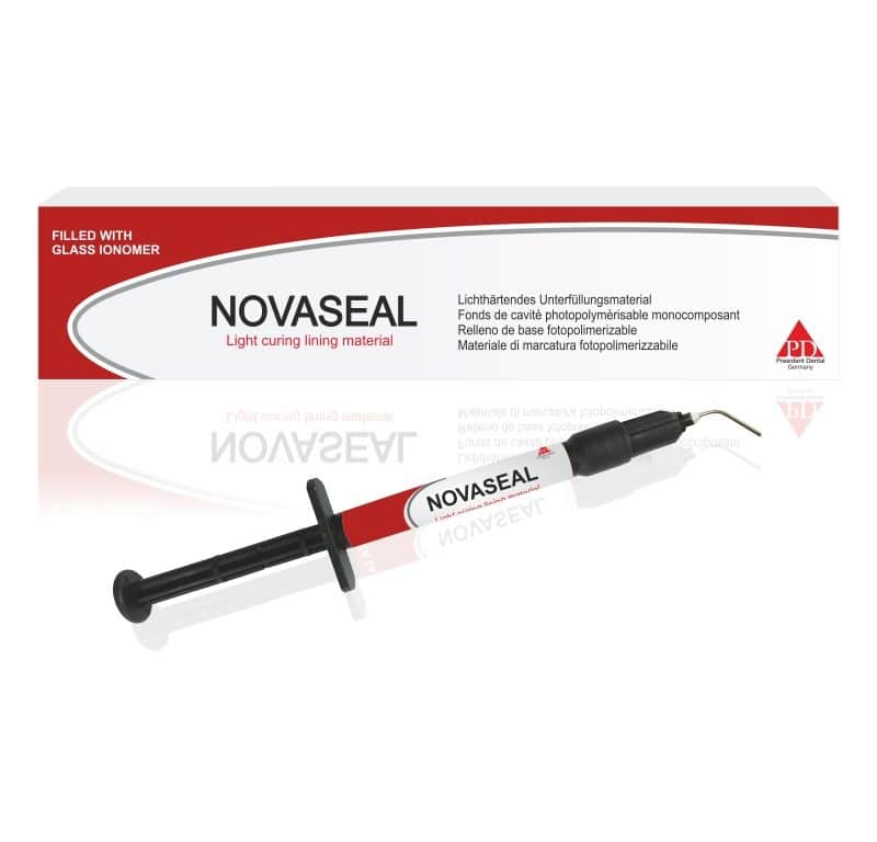 PRESIDENT DENTAL NOVASEAL Işınla Sertleşen Cam Ionomer Siman • 1x 2.5gr. veya 2x 2.5gr. seçenekleri