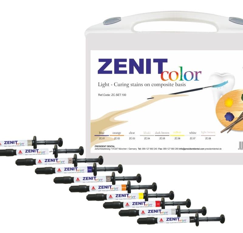 PRESIDENT DENTAL ZENIT COLOR Kompozit Makyaj Set (10 adet×1 gr)
