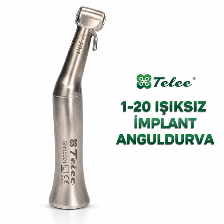 Telee 20:1 Işıksız İmplant Anguldurva – İmplantoloji İçin Redüksiyonlu Anguldurva